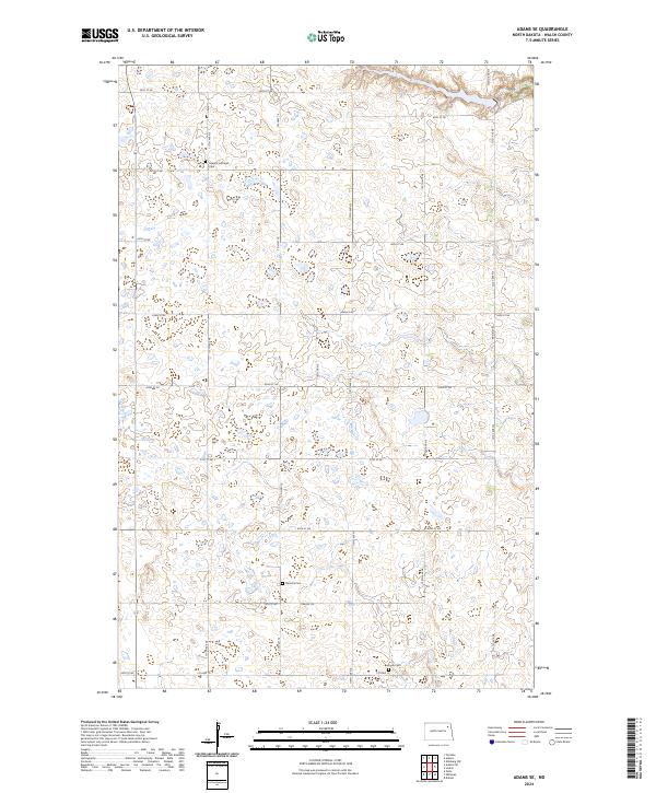 USGS Topographic Map – Adams SE