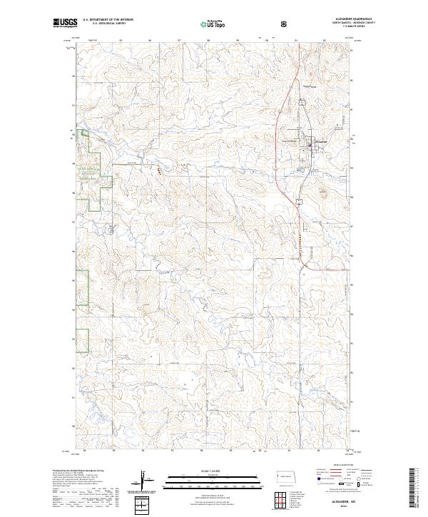 USGS Topographic Map – Alexander