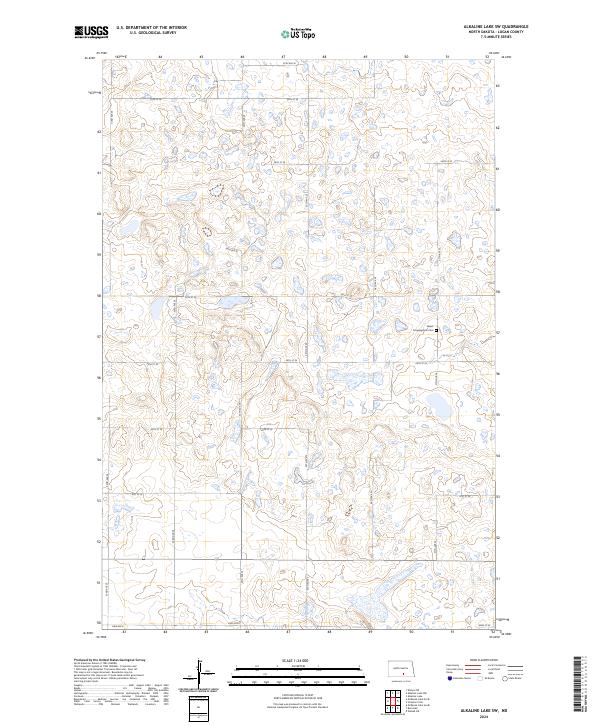 USGS Topographic Map – Alkaline Lake SW