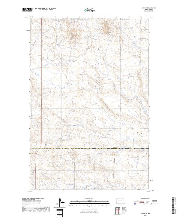 USGS Topographic Map – Amidon SE