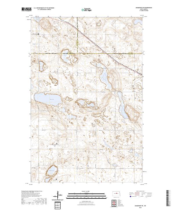 USGS Topographic Map – Anamoose SW