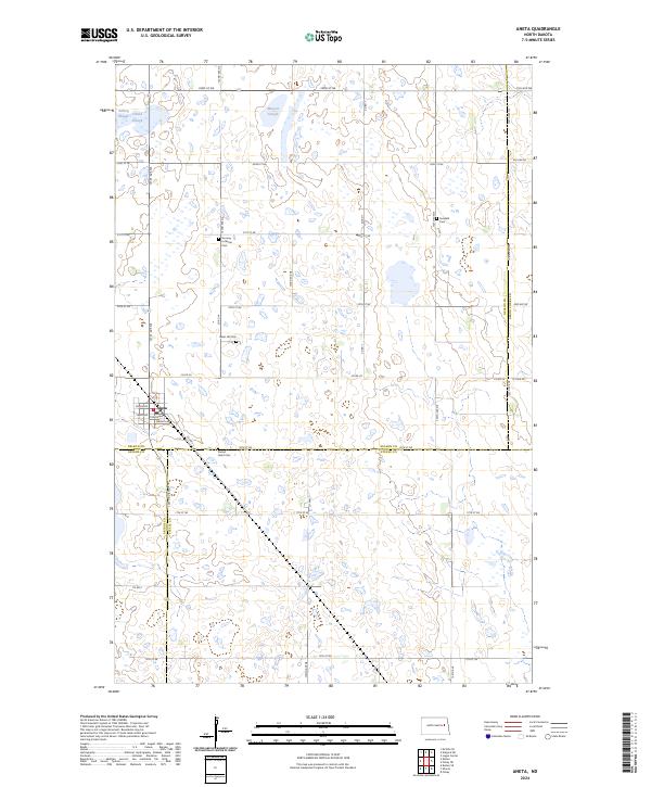 USGS Topographic Map – Aneta