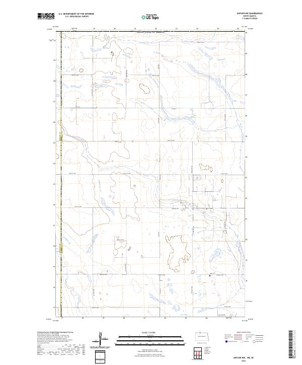USGS Topographic Map – Antler NW