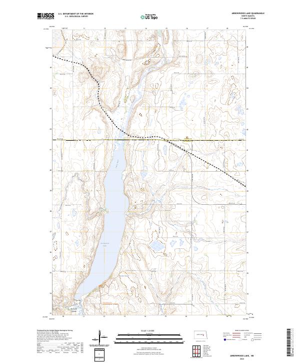 USGS Topographic Map – Arrowwood Lake