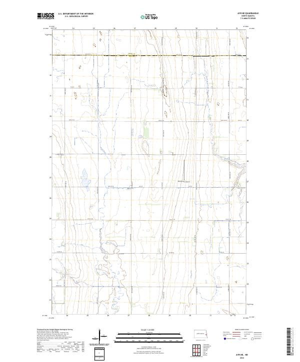 USGS Topographic Map – Ayr NE
