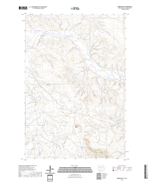 USGS Topographic Map – Barren Butte