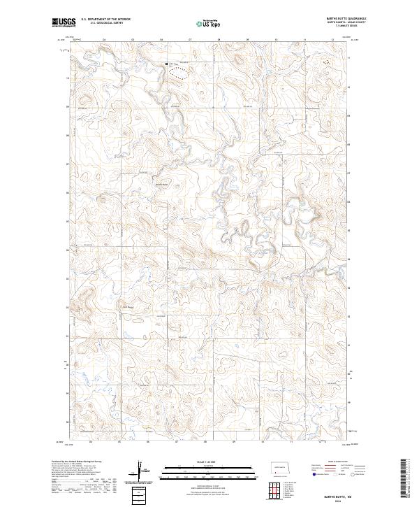 USGS Topographic Map – Barths Butte