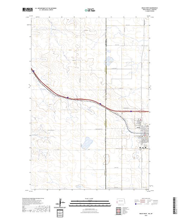 USGS Topographic Map – Beach West