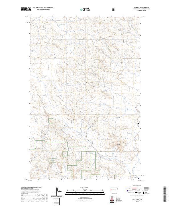USGS Topographic Map – Bear Butte