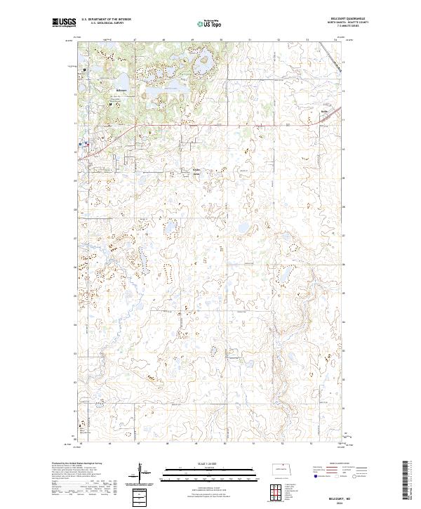 USGS Topographic Map – Belcourt