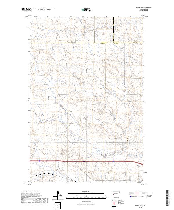 USGS Topographic Map – Belfield NE