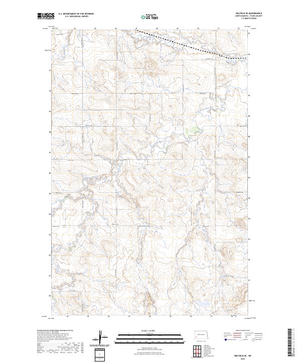 USGS Topographic Map – Belfield SE