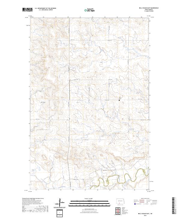 USGS Topographic Map – Bell Coulee East