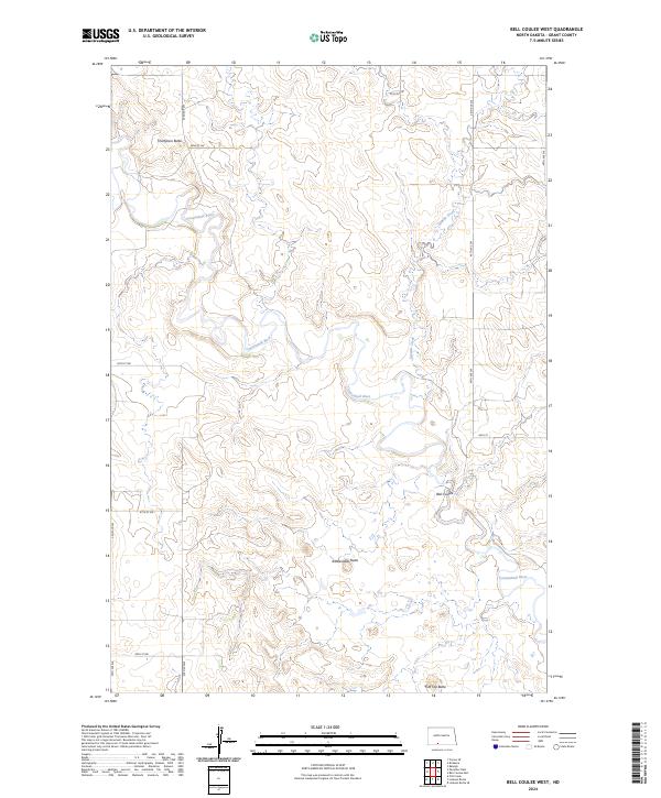 USGS Topographic Map – Bell Coulee West