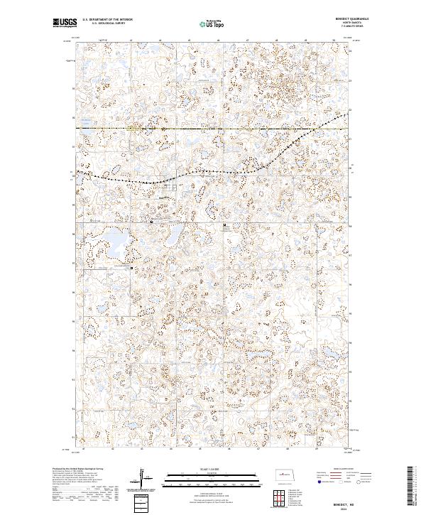 USGS Topographic Map – Benedict