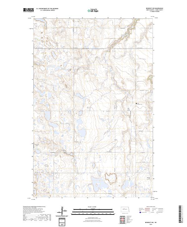 USGS Topographic Map – Benedict NW