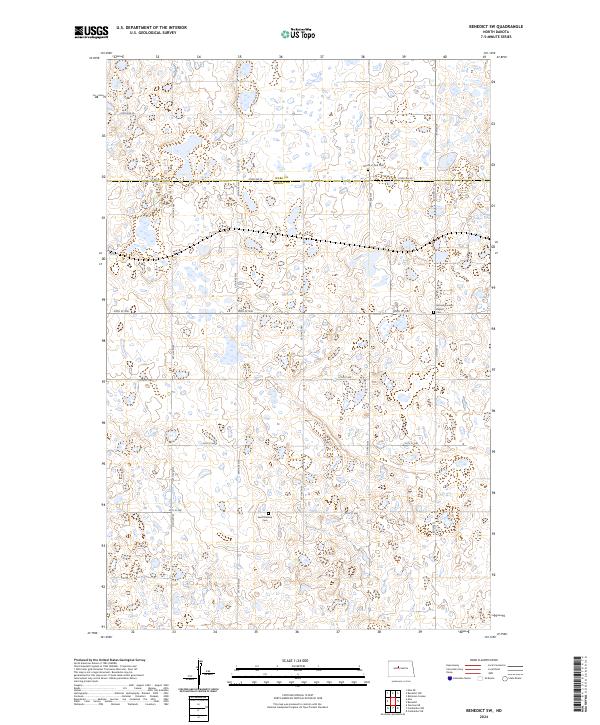 USGS Topographic Map – Benedict SW