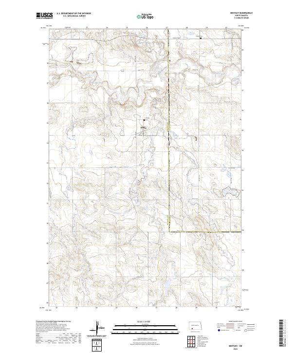 USGS Topographic Map – Bentley