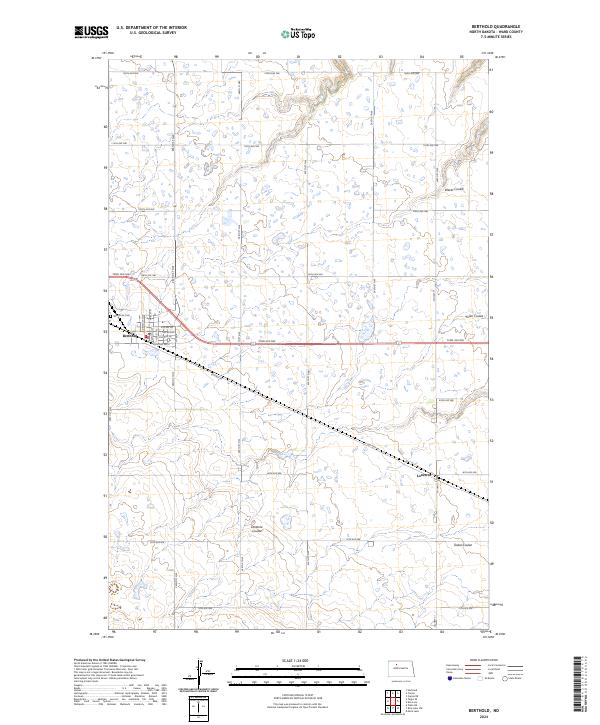 USGS Topographic Map – Berthold