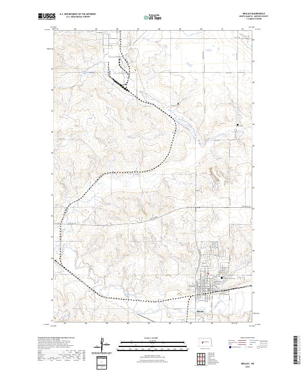 USGS Topographic Map – Beulah