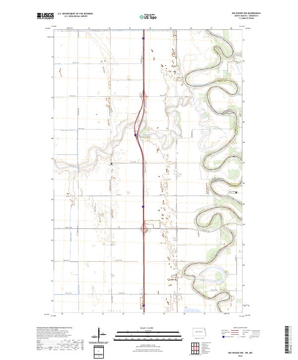 USGS Topographic Map – Big Woods NW