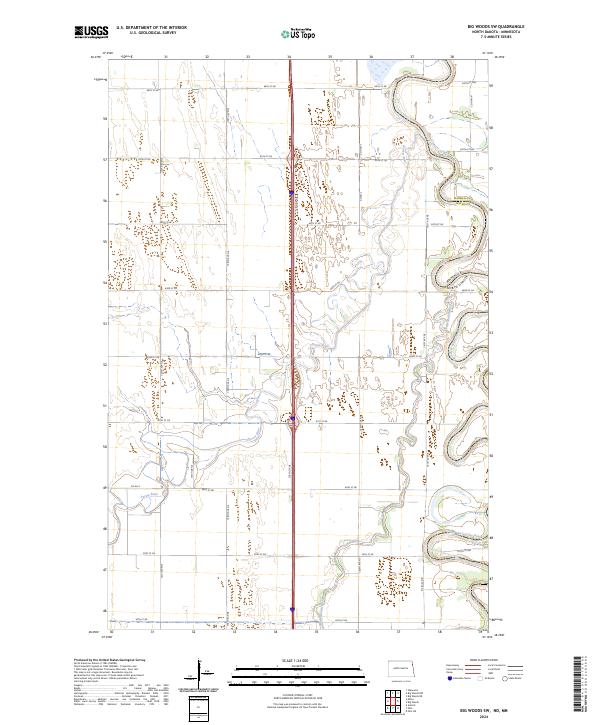 USGS Topographic Map – Big Woods SW