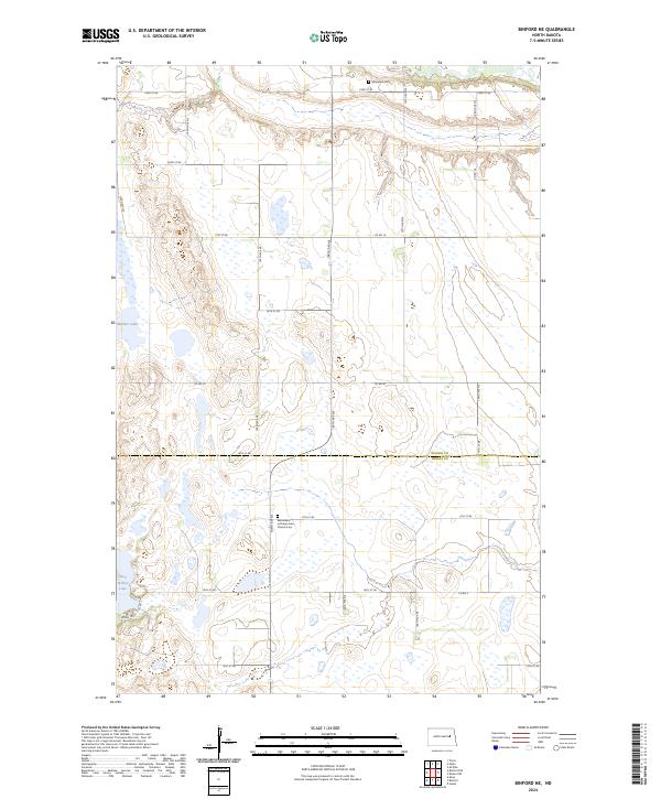 USGS Topographic Map – Binford NE