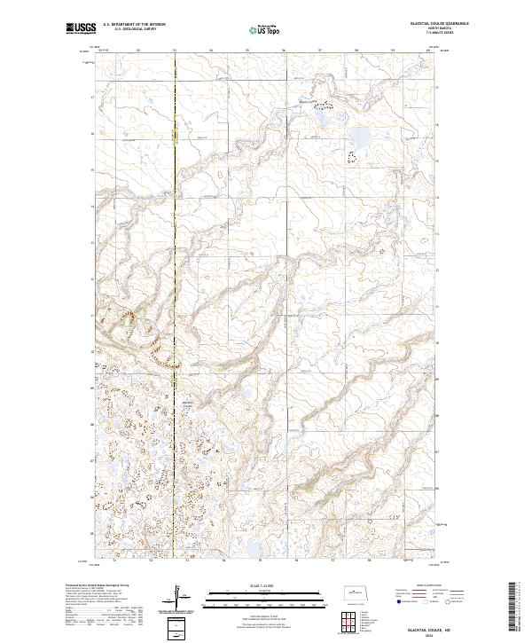 USGS Topographic Map – Blacktail Coulee