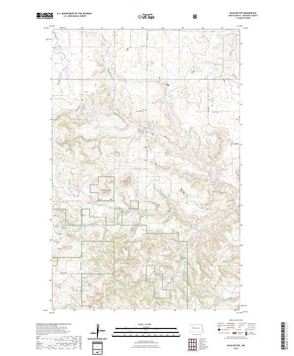 USGS Topographic Map – Blue Buttes