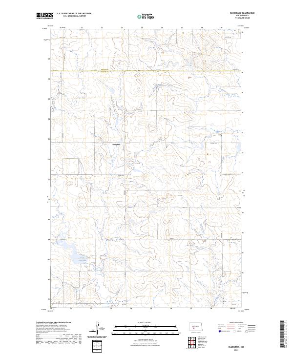 USGS Topographic Map – Bluegrass