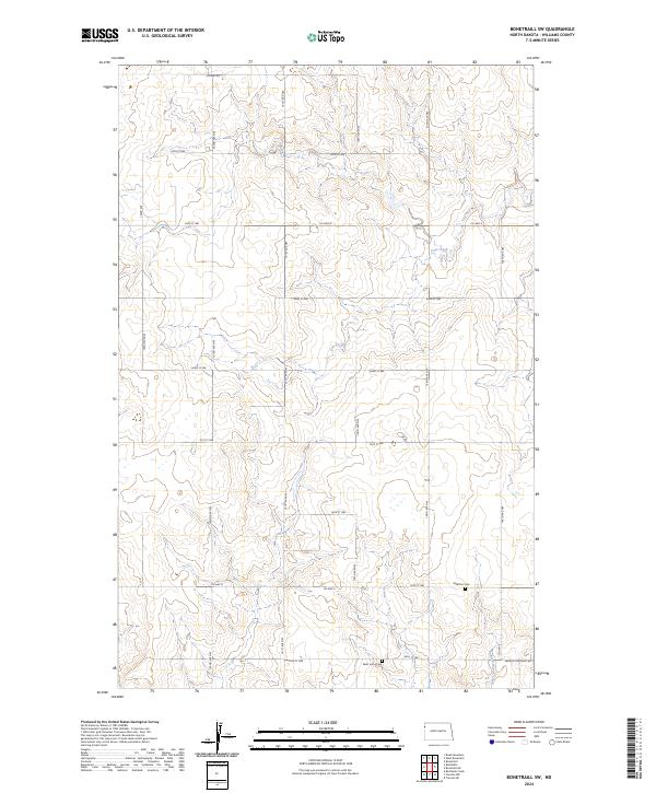 USGS Topographic Map – Bonetraill SW