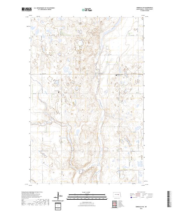 USGS Topographic Map – Bordulac NE
