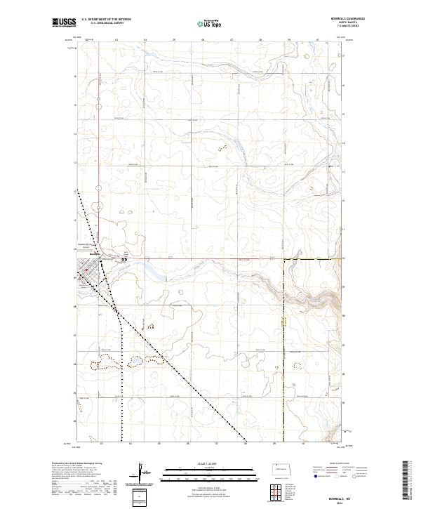 USGS Topographic Map – Bowbells