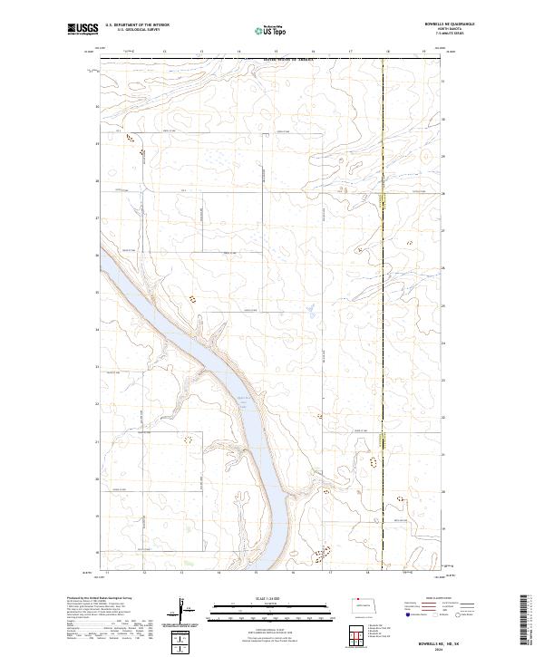USGS Topographic Map – Bowbells NE