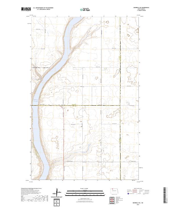 USGS Topographic Map – Bowbells SE