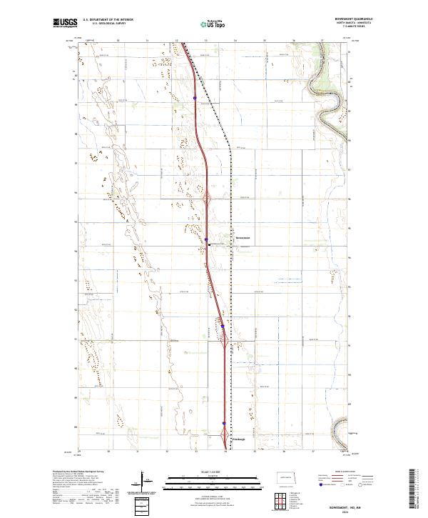 USGS Topographic Map – Bowesmont