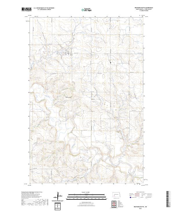 USGS Topographic Map – Bratburg Butte