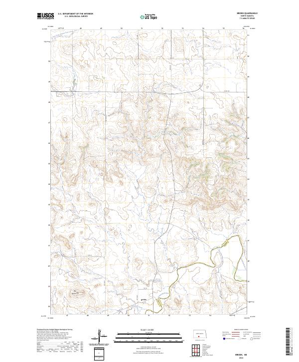 USGS Topographic Map – Breien