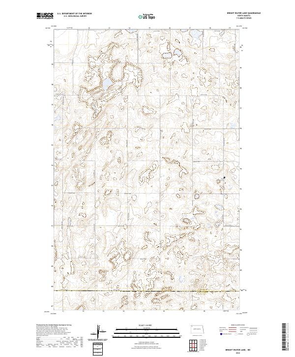 USGS Topographic Map – Bright Water Lake