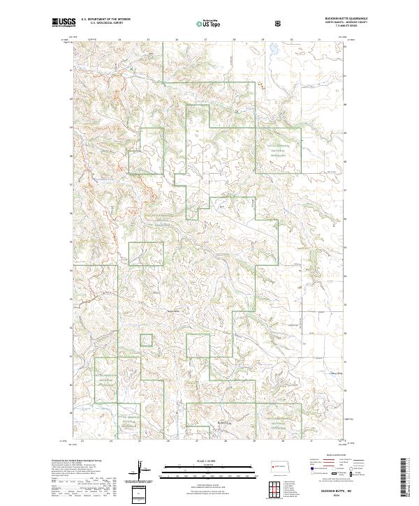 USGS Topographic Map – Buckskin Butte