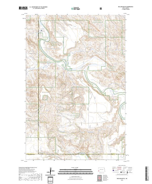 USGS Topographic Map – Bullion Butte