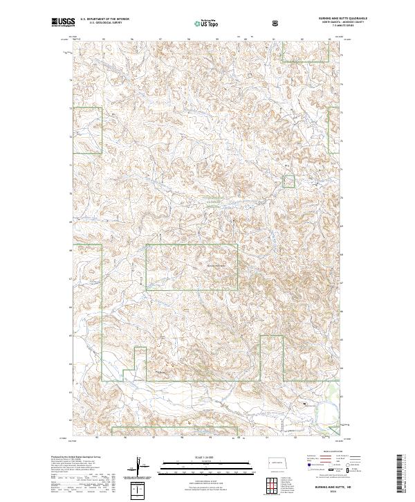 USGS Topographic Map – Burning Mine Butte