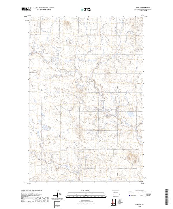 USGS Topographic Map – Burt NW