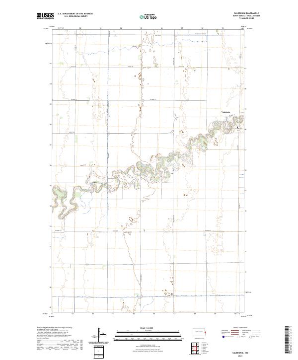 USGS Topographic Map – Caledonia
