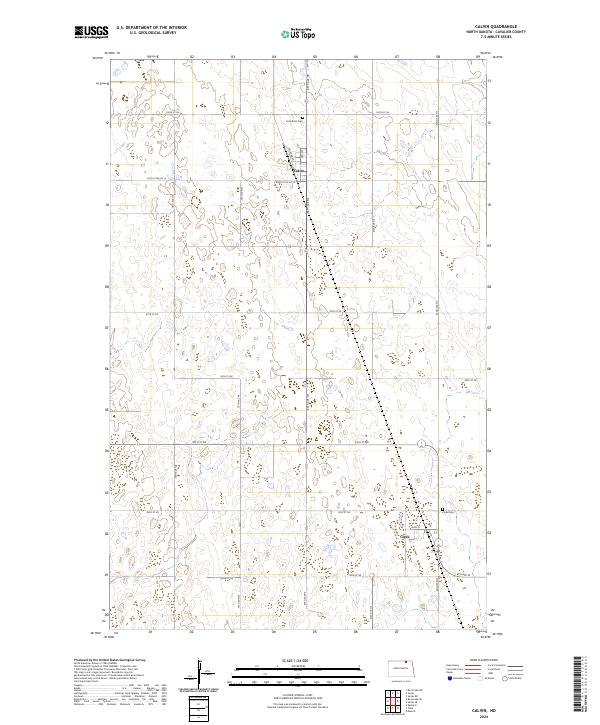 USGS Topographic Map – Calvin