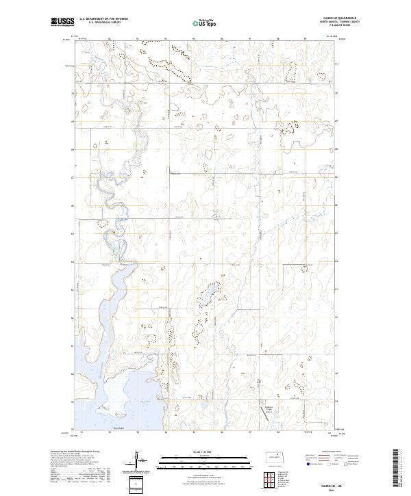 USGS Topographic Map – Cando NE