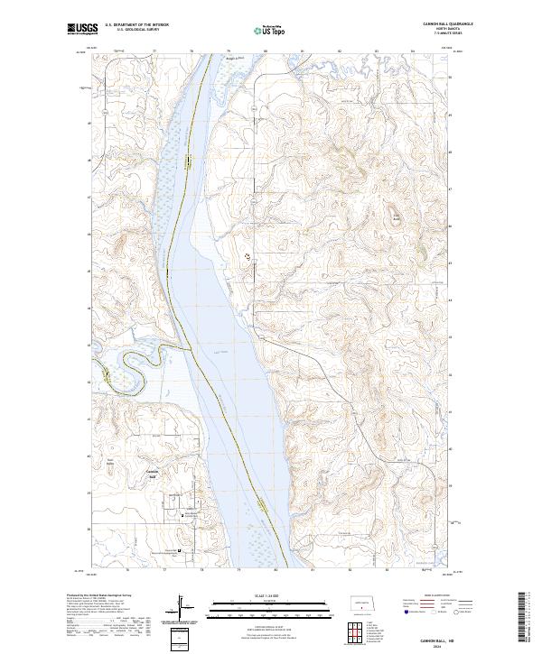 USGS Topographic Map – Cannon Ball