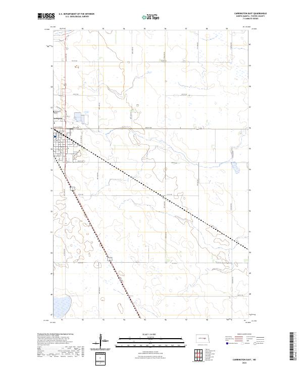 USGS Topographic Map – Carrington East