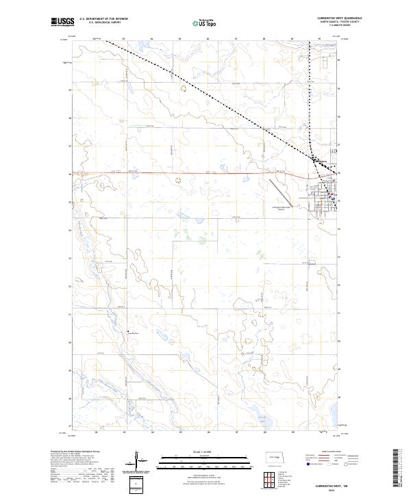 USGS Topographic Map – Carrington West