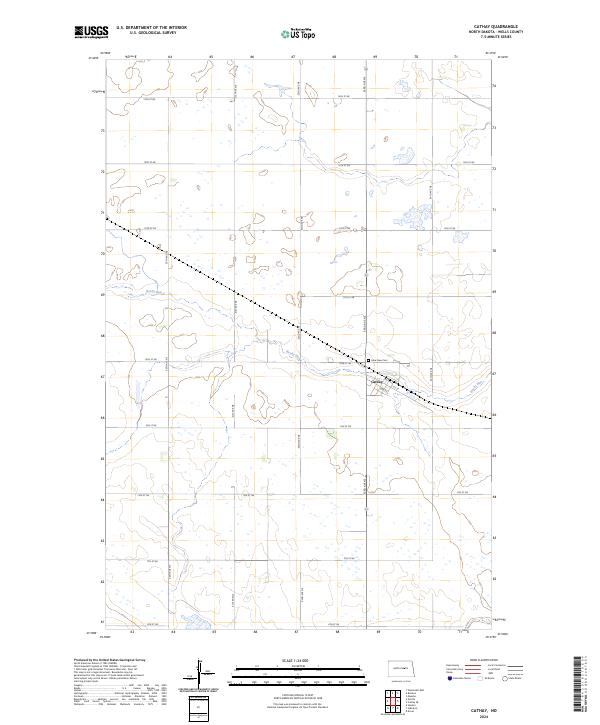 USGS Topographic Map – Cathay
